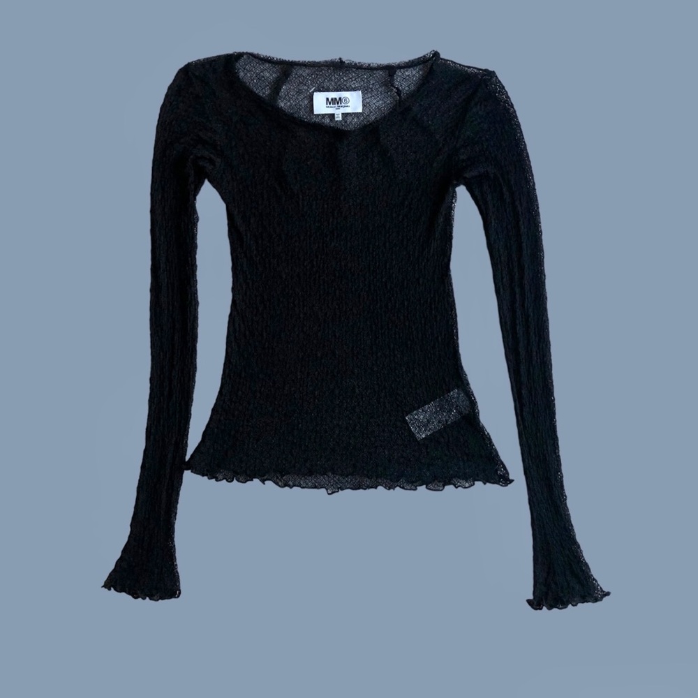 Maison Margiela MM6 sheer knit blouse